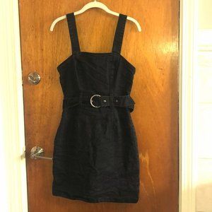 Cute Denim mini dress with belt